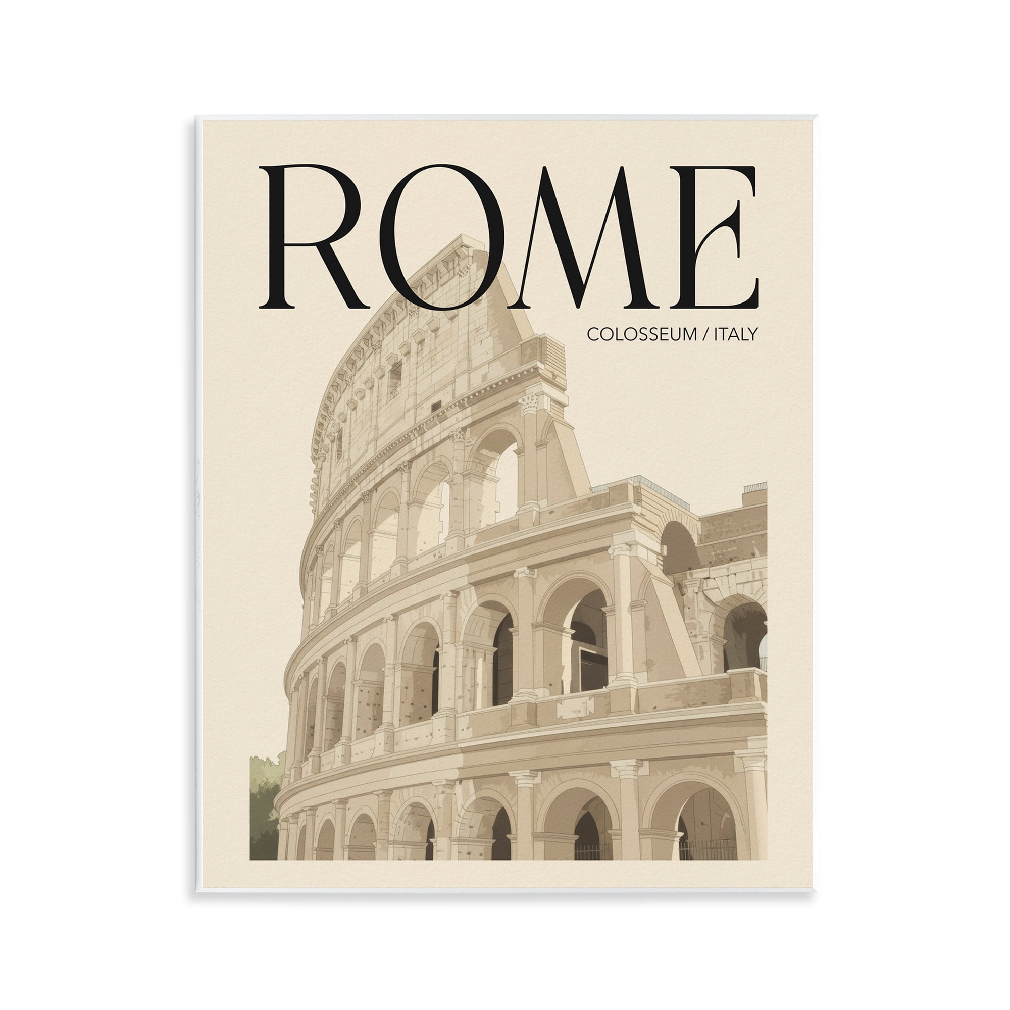 Stupell Industries Vintage Rome Colosseum Wall Plaque Art, design by Andreas Magnusson