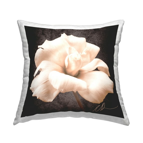 Stupell Industries Vintage Rose Petals Decorative Printed Throw Pillow, 18 x 18
