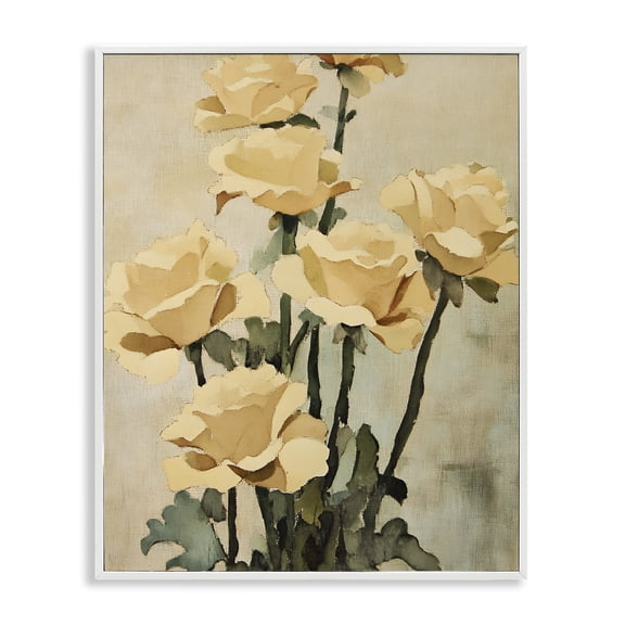 Stupell Industries Vintage Roses Bundle Floral Painting White Framed Art Print Wall Art, 24 x 30
