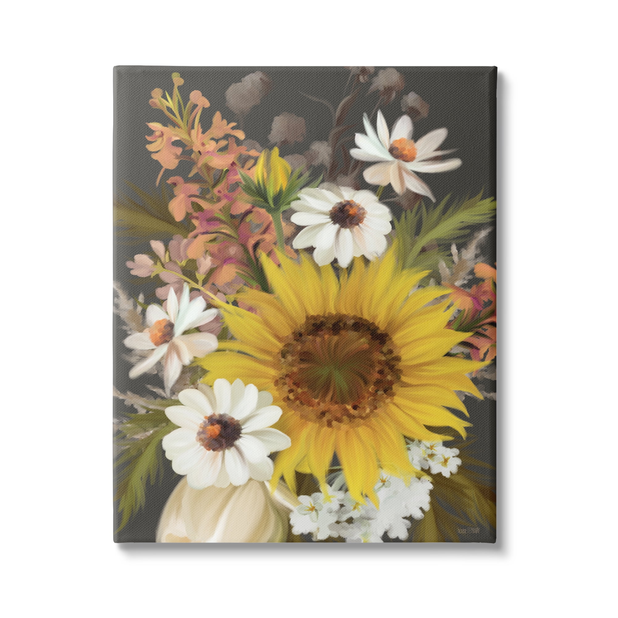 Stupell Industries Vintage Rural Florals Botanical & Floral Painting Gallery Wrapped Canvas Art Print Wall Art, 30 x 40