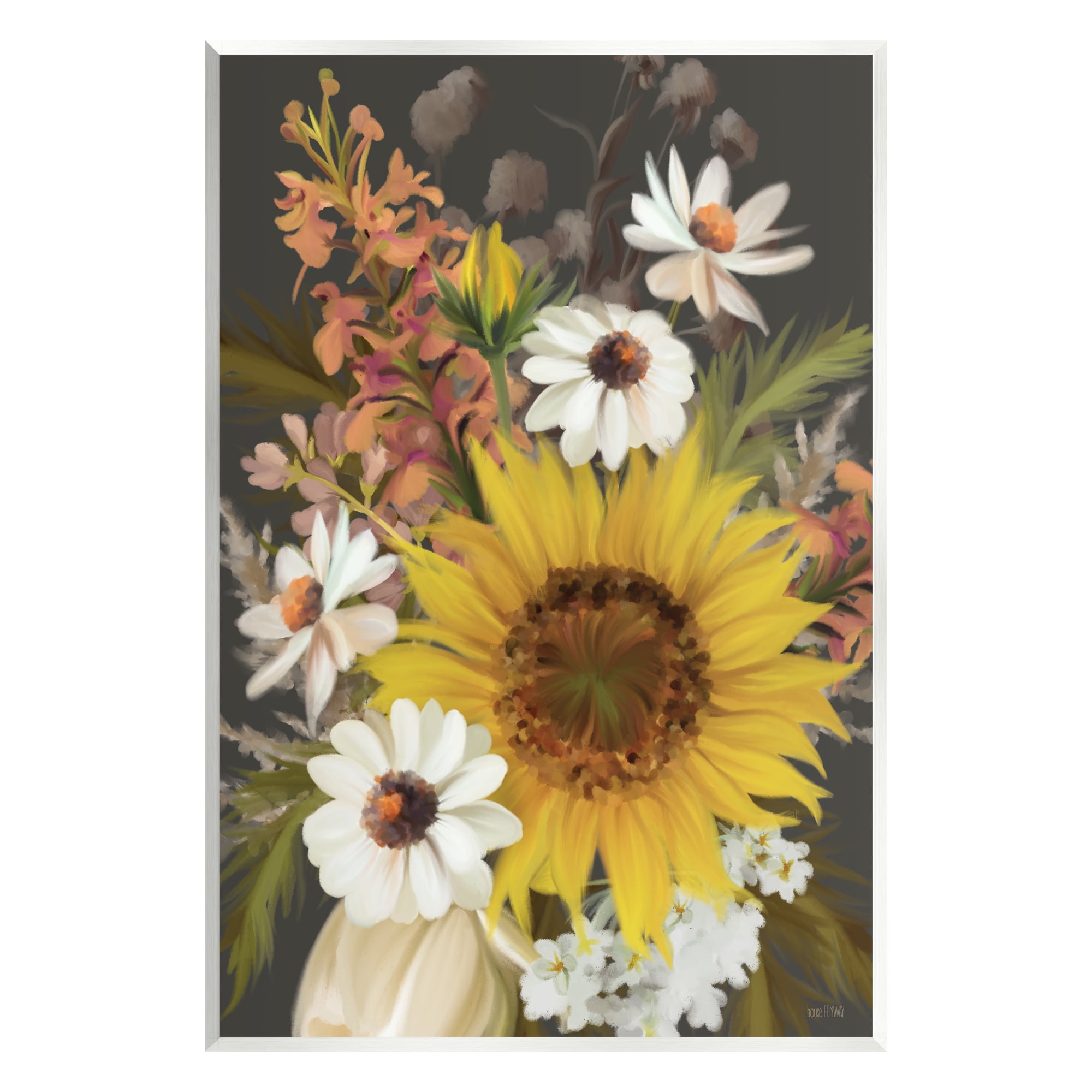 Stupell Industries Vintage Rural Florals Botanical & Floral Painting Unframed Art Print Wall Art, 13 x 19