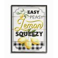 thumbnail image 1 of Stupell Industries Vintage Rustic Easy Peasy Lemon Squeezy Quote Framed Wall Art Design by Jennifer Pugh, 11" x 14", Black Framed, 1 of 8