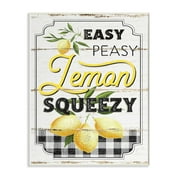 Stupell Industries Vintage Rustic Easy Peasy Lemon Squeezy Quote Graphic Art Unframed Art Print Wall Art, 10x15, by Jennifer Pugh