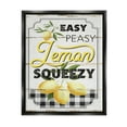 thumbnail image 1 of Stupell Industries Vintage Rustic Easy Peasy Lemon Squeezy Quote Jet Black Framed Floating Canvas Wall Art, 16x20, by Jennifer Pugh, 1 of 5