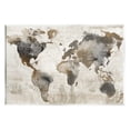 thumbnail image 1 of Stupell Industries Vintage Rustic World Map Town & City Painting Unframed Art Print Wall Art, 1 of 6