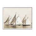 thumbnail image 1 of Stupell Industries Vintage Sailboat Fleet Transportation Photography White Framed Art Print Wall Art, 14 x 11, 1 of 9
