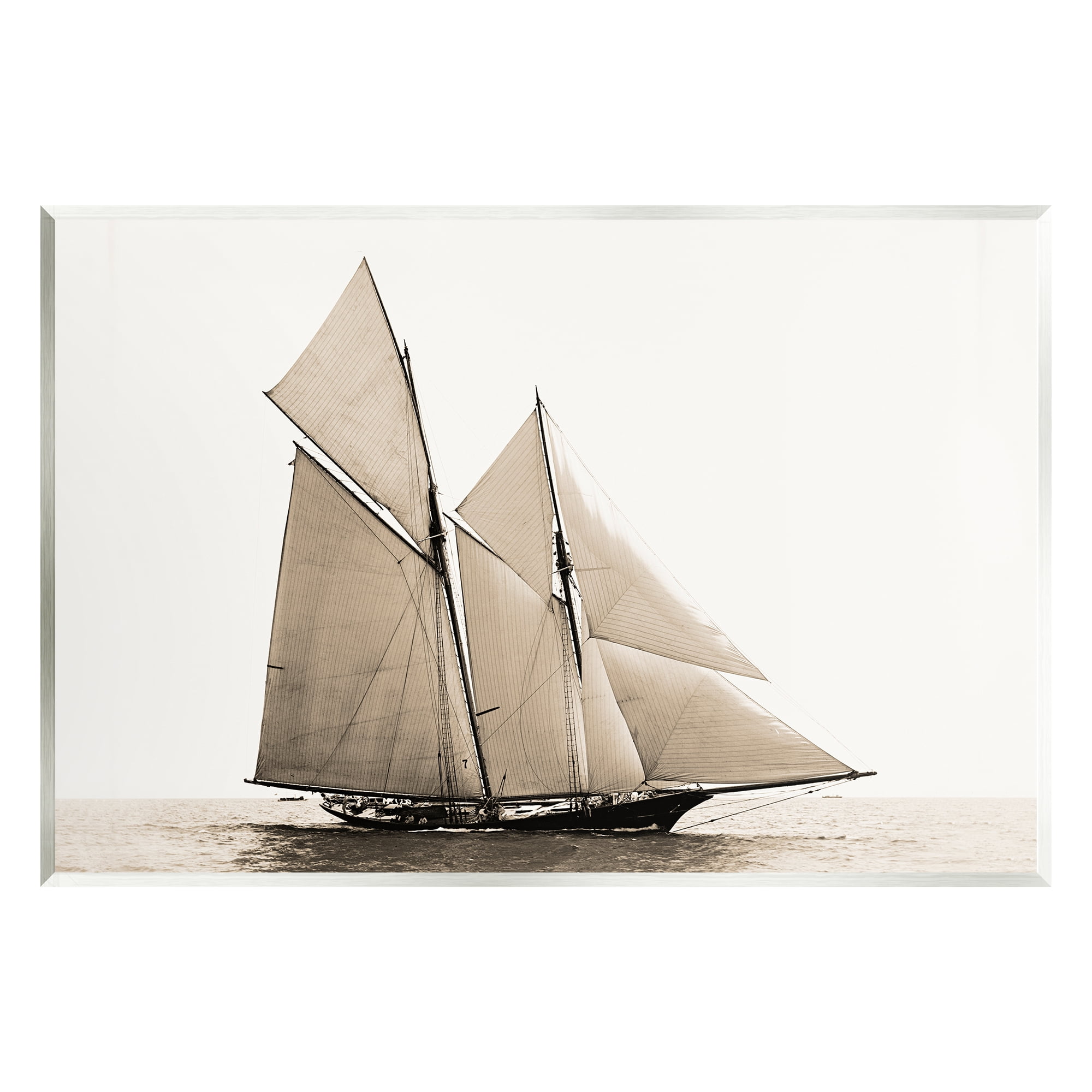 Stupell Industries Vintage Sailboat Photography Transportation Photography Unframed Art Print Wall Art, 15 x 10