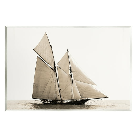 Stupell Industries Vintage Sailboat Photography Transportation Photography Unframed Art Print Wall Art, 15 x 10