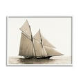 thumbnail image 1 of Stupell Industries Vintage Sailboat Photography Transportation Photography White Framed Art Print Wall Art, 14 x 11, 1 of 9