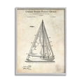 thumbnail image 1 of Stupell Industries Vintage Sailboat Watercraft Diagram Patent Text Blueprint Framed Wall Art, 11 x 14, Design by Karl Hronek, 1 of 5