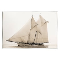 Stupell Industries Vintage Sailing Yacht Transportation Photography Unframed Art Print Wall Art, 15 x 10