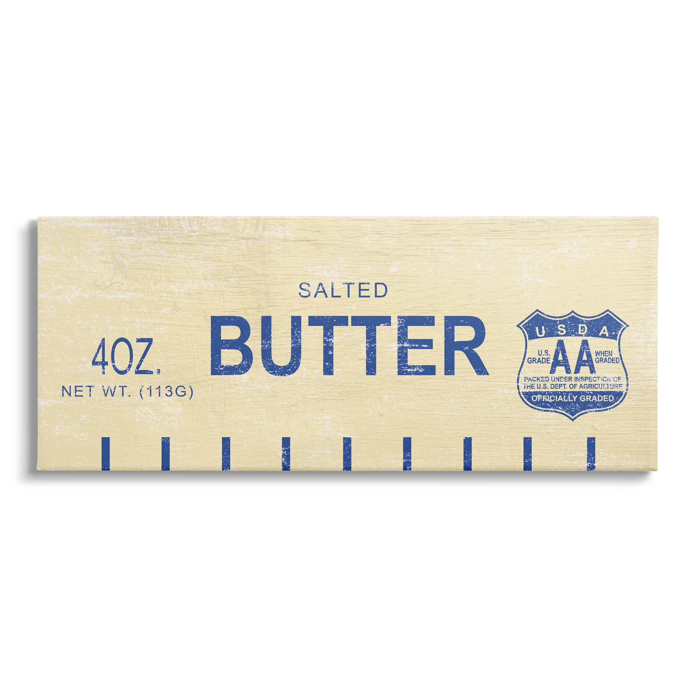 Stupell Industries Vintage Salted Butter Graphic Art Gallery Wrapped Canvas Print Wall Art, Design by Daphne Polselli