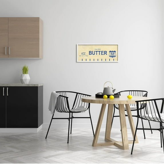 Stupell Industries Vintage Salted Butter Graphic Art White Framed Art Print Wall Art, Design by Daphne Polselli