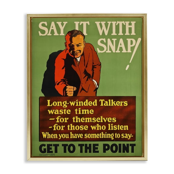 Stupell Industries Vintage Say It With Snap Quotes and Sayings Painting Gold Floater Framed Canvas Art Print Wall Art, 17 x 21
