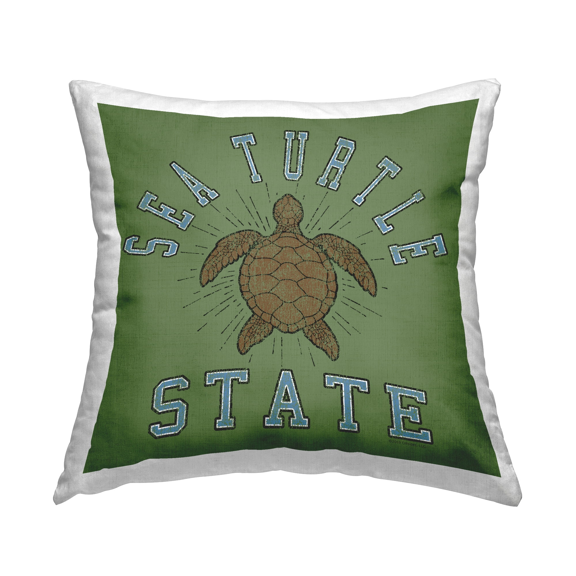 Stupell Industries Vintage Sea Turtle State Decorative Printed Throw Pillow Design by Spirit Animals/Life Is High.