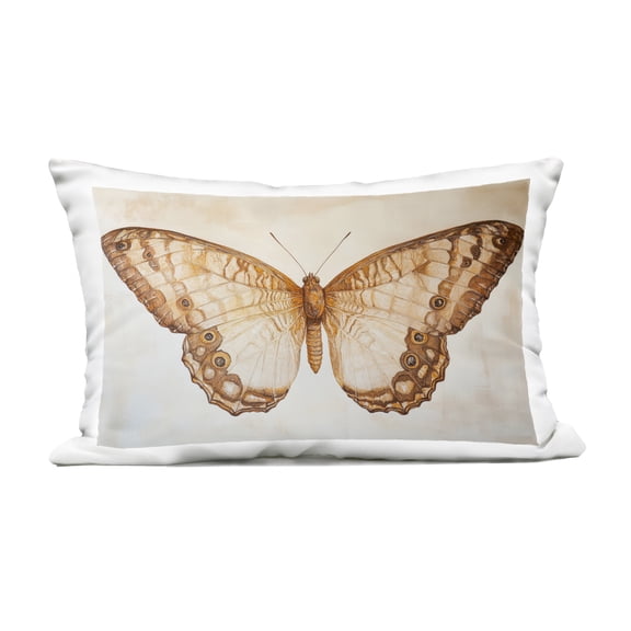 Stupell Industries Vintage Sepia Moth Illustration Outdoor Printed Pillow, design by Petal Prints Design