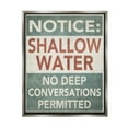 thumbnail image 1 of Stupell Industries Vintage Shallow Water Phrase Typography Painting Gray Floater Framed Canvas Art Print Wall Art, 25 x 31, 1 of 10