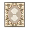 thumbnail image 1 of Stupell Industries Farmhouse Vintage Shells on Gingham Brown Floating Frame Canvas Art, 25 x 31, by Vero Illustrates, 1 of 8