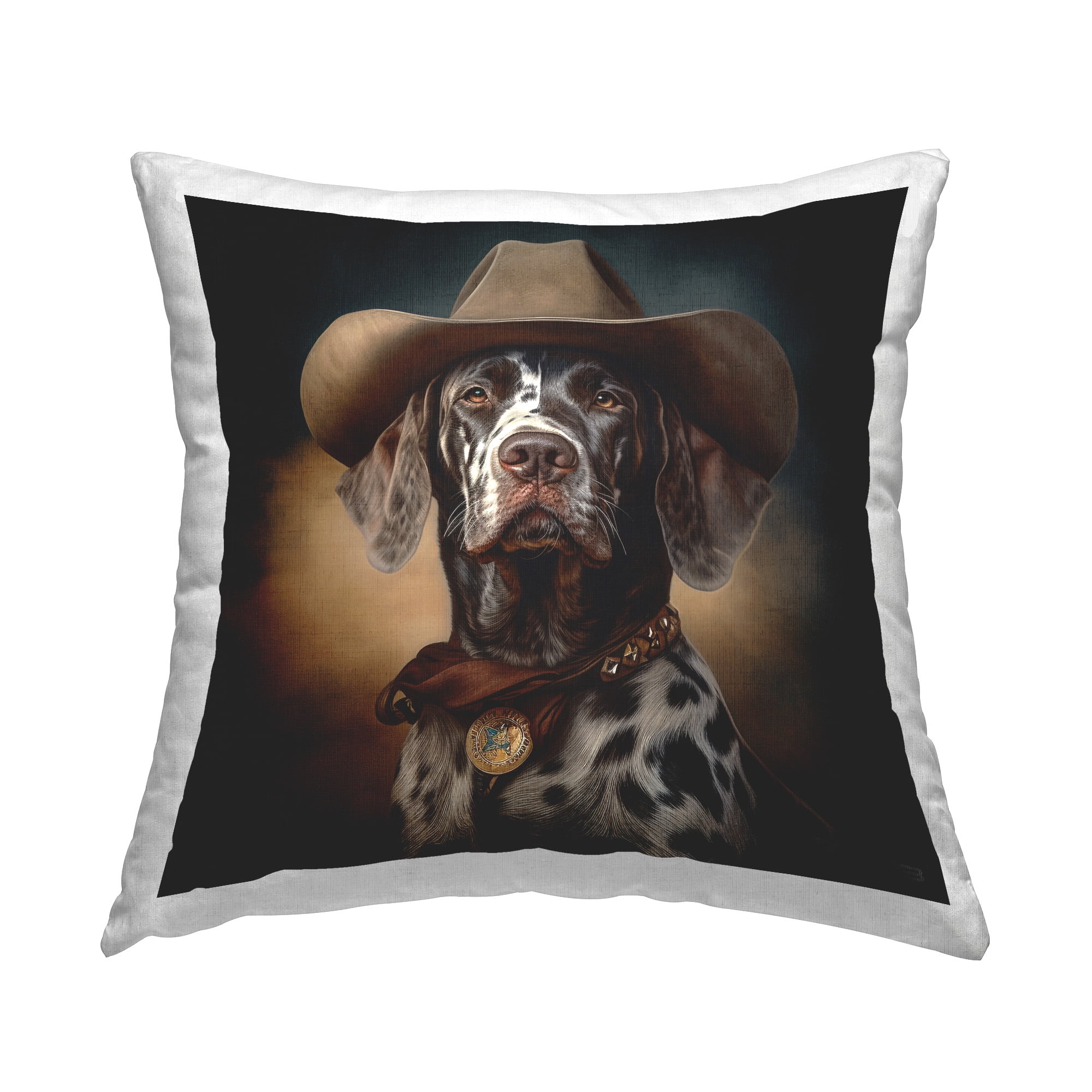 Stupell Industries Vintage Sheriff Dog Decorative Printed Throw Pillow Design by RB