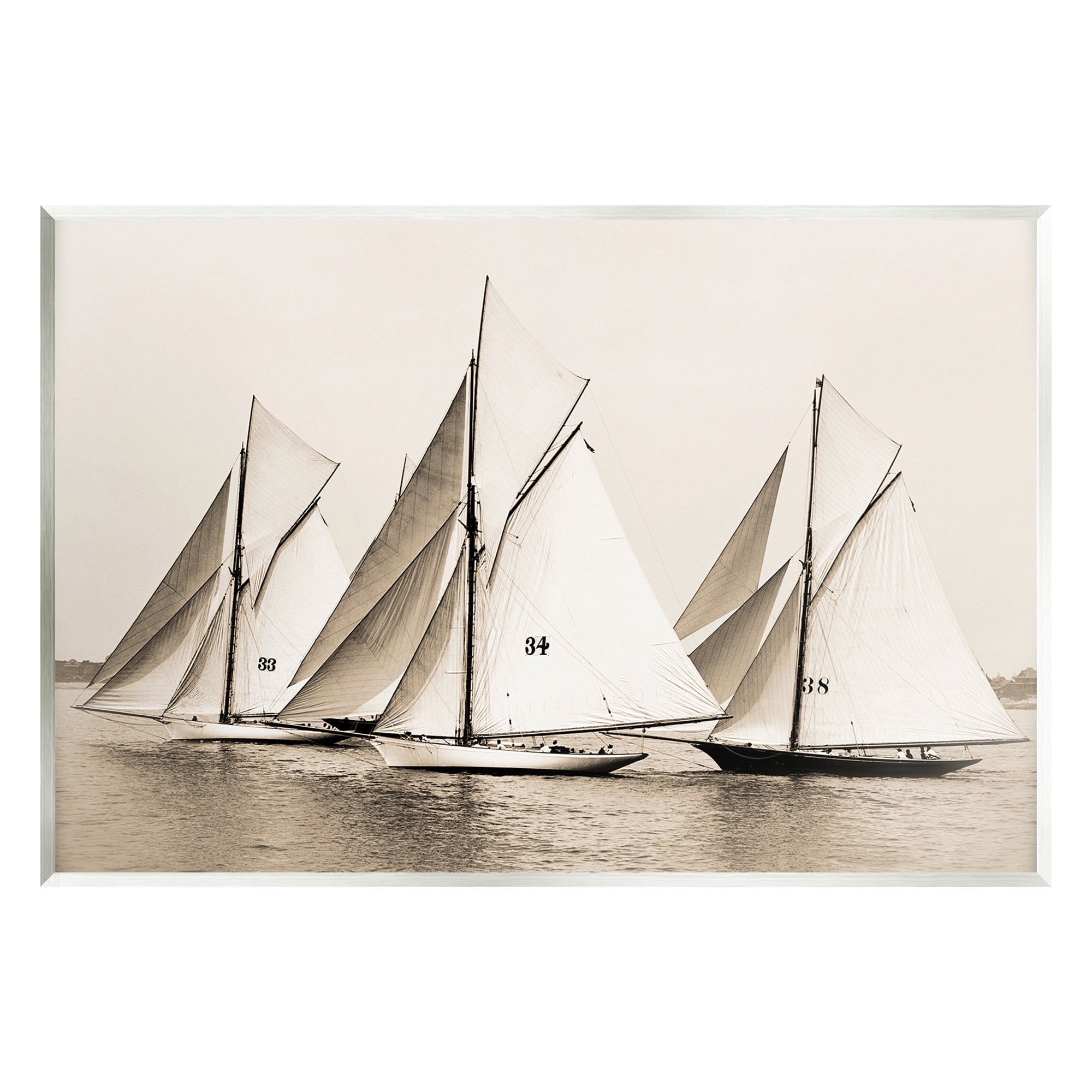 Stupell Industries Vintage Ship Fleet Transportation Photography Unframed Art Print Wall Art, 19 x 13