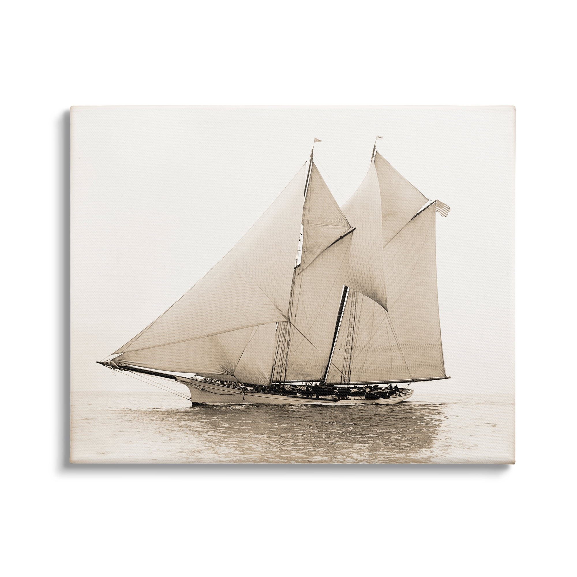 Stupell Industries Vintage Ship Photography Transportation Photography Gallery Wrapped Canvas Print Wall Art, 20 x 16
