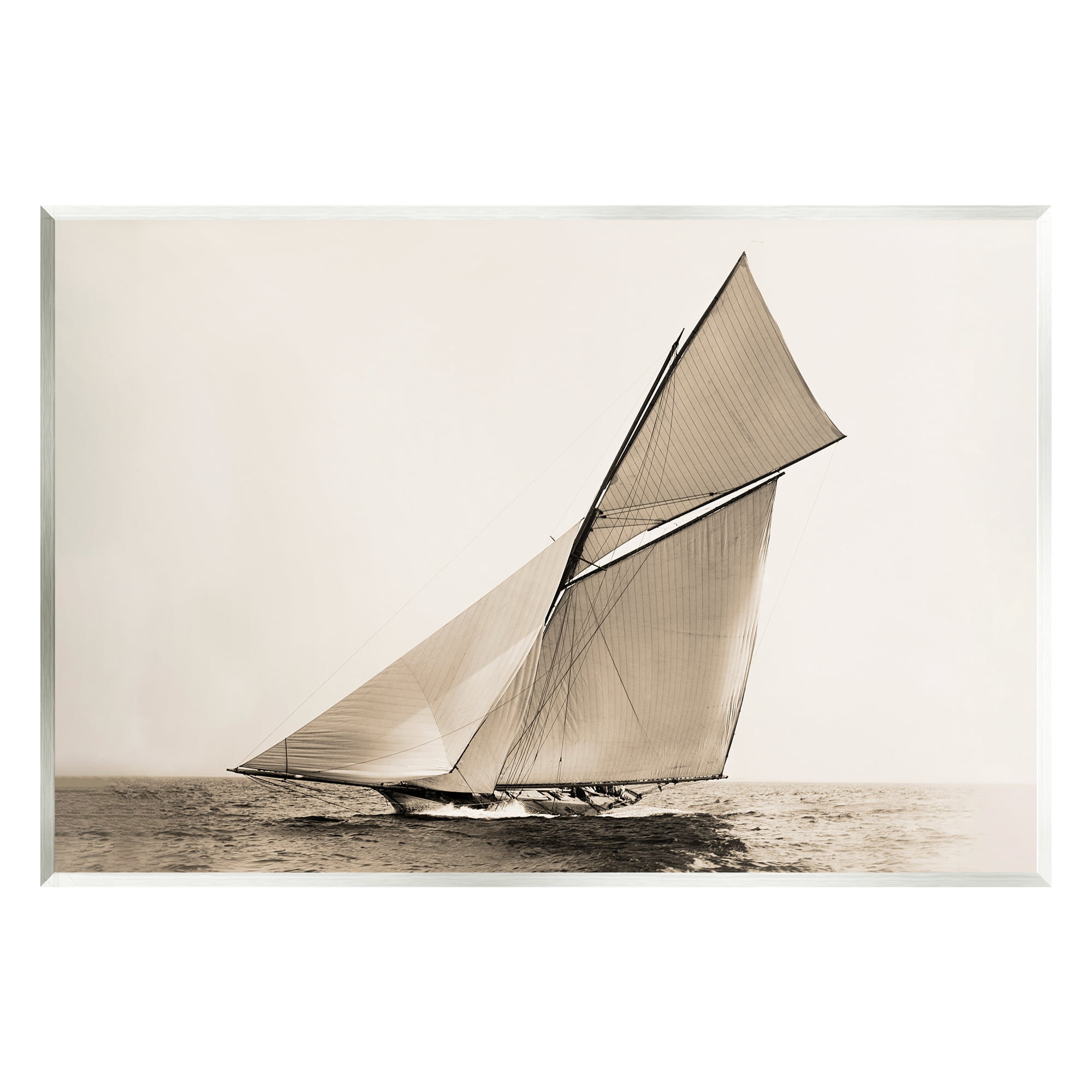 Stupell Industries Vintage Ship on Ocean Transportation Photography Unframed Art Print Wall Art, 19 x 13