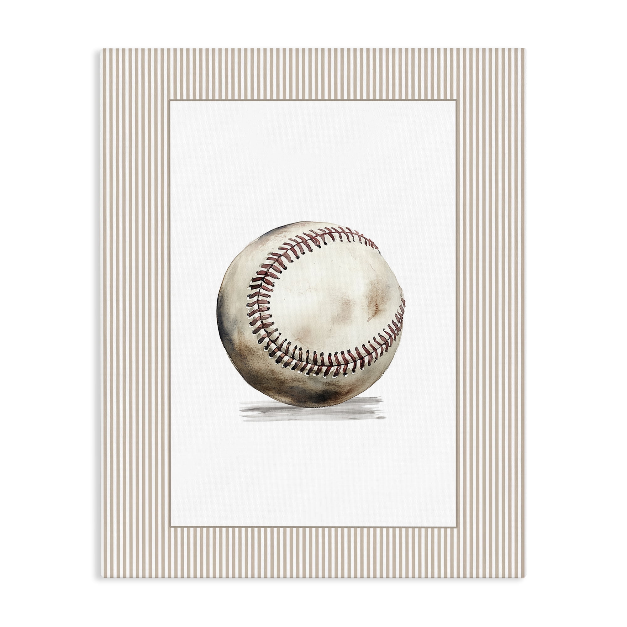 Stupell Industries Vintage Sports Baseball Canvas Wall Art, design by Christine Simpson Art