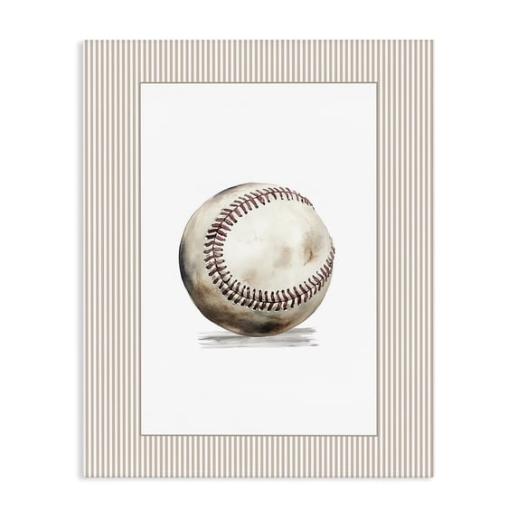 Stupell Industries Eclectic Vintage Sports Baseball Canvas Art, 24 x 30, by Christine Simpson Art