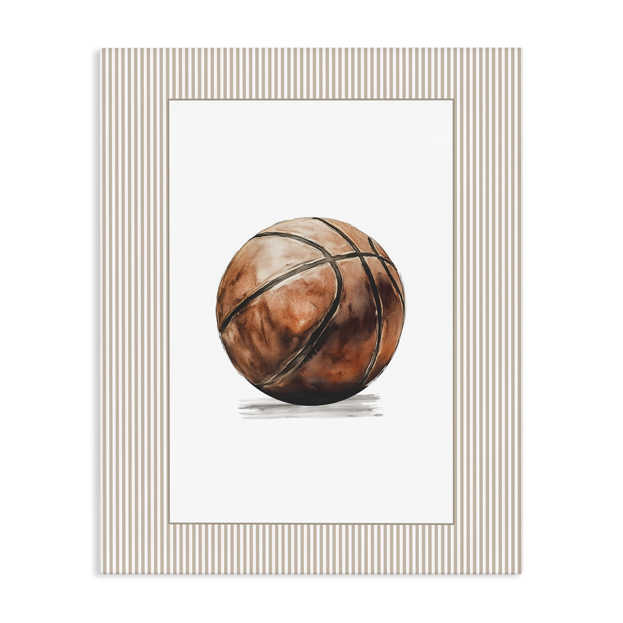 Stupell Industries Vintage Sports Basketball Canvas Wall Art, design by Christine Simpson Art