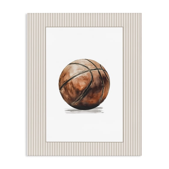 Stupell Industries Vintage Sports Basketball Canvas Wall Art, design by Christine Simpson Art