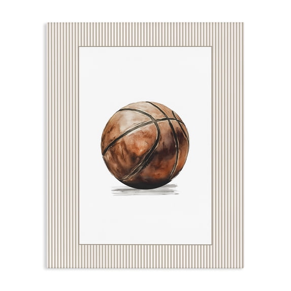 Stupell Industries Eclectic Vintage Sports Basketball Canvas Art, 16 x 20, by Christine Simpson Art