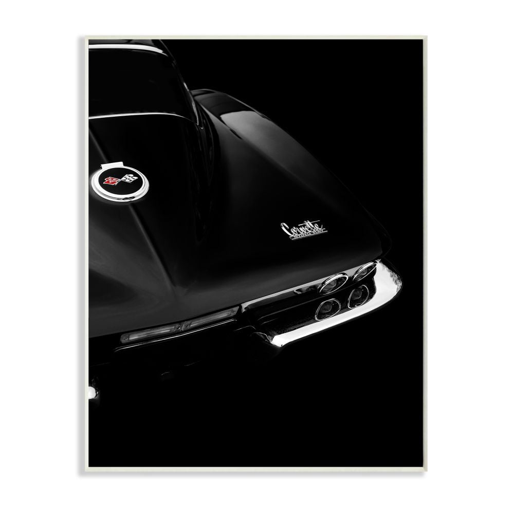 Stupell Industries Vintage Sports Car Black Silver Minimal Photograph Designed by Mark Rogan