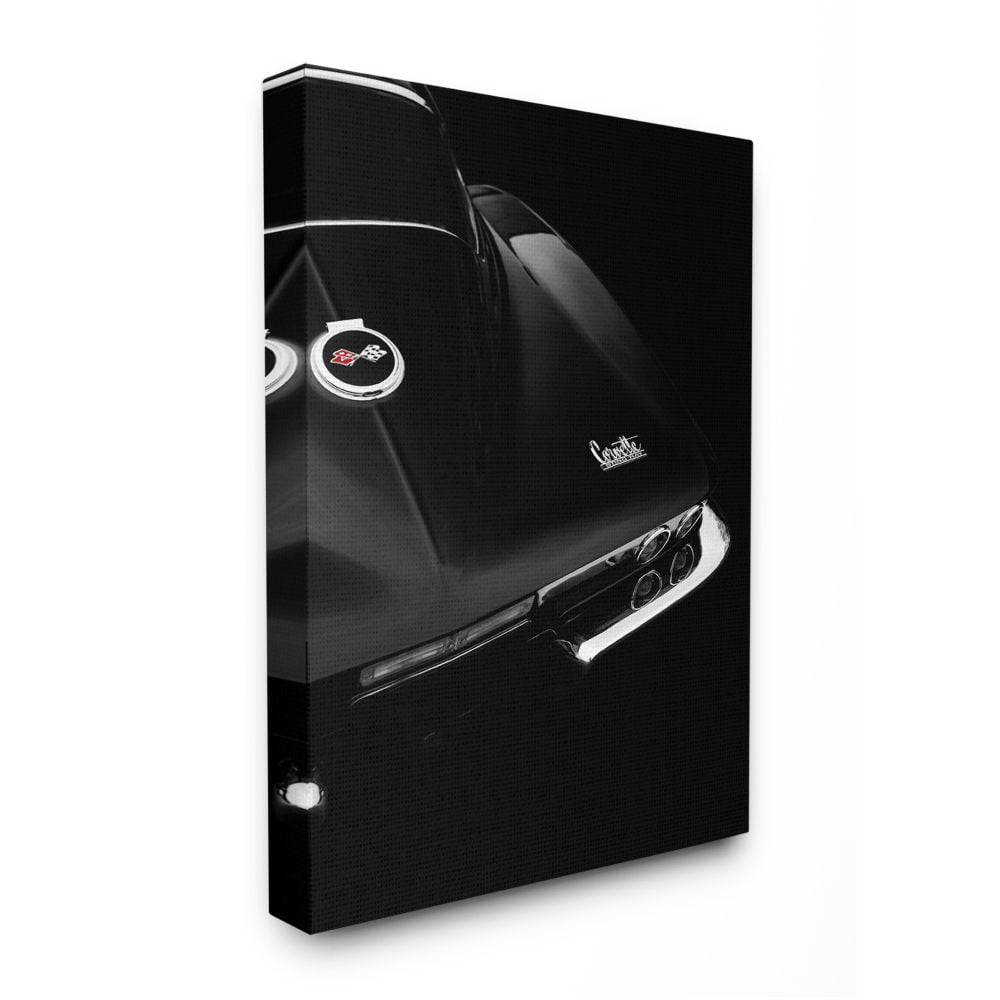 Stupell Industries Vintage Sports Car Black Silver Minimal Photograph Designed by Mark Rogan