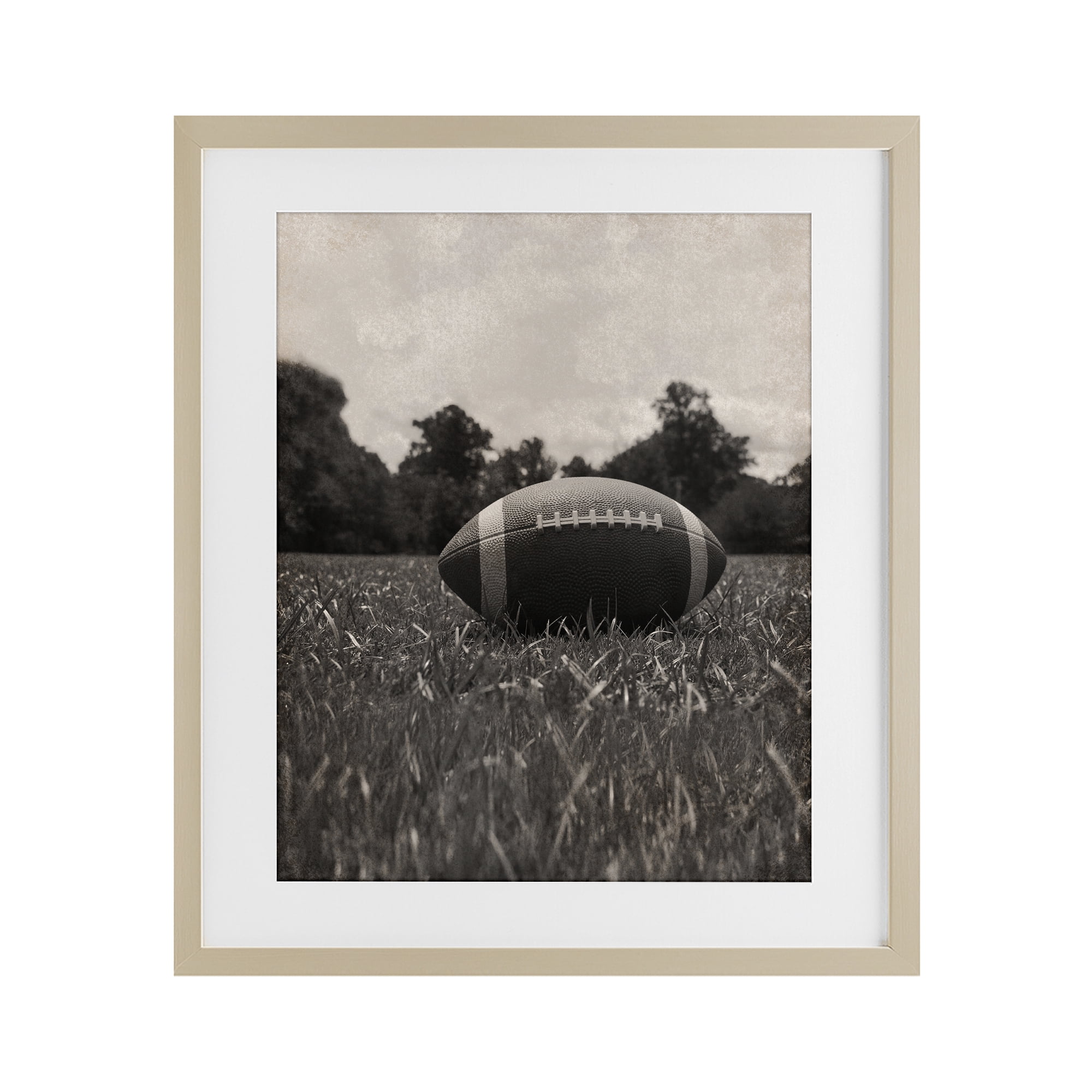 Stupell Industries Vintage Sports Football Birch Framed Print Under Glass, design by Marcus Prime
