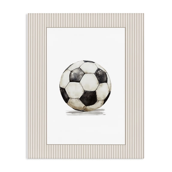 Stupell Industries Traditional Vintage Sports Soccer Ball Canvas Art, 16 x 20, by Christine Simpson Art