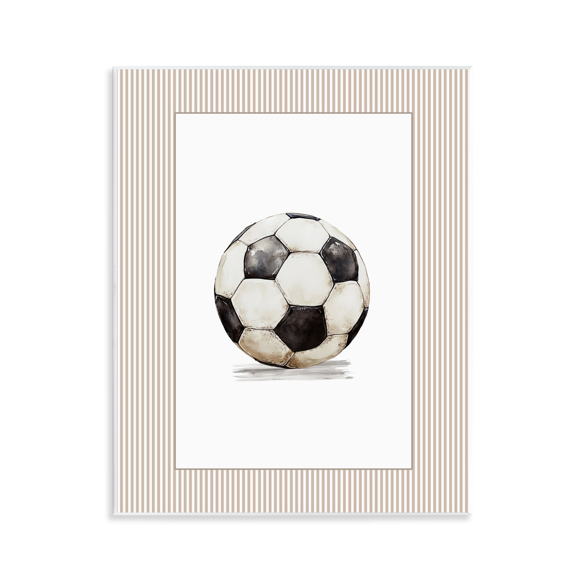 Stupell Industries Vintage Sports Soccer Ball Wall Plaque Art, design by Christine Simpson Art
