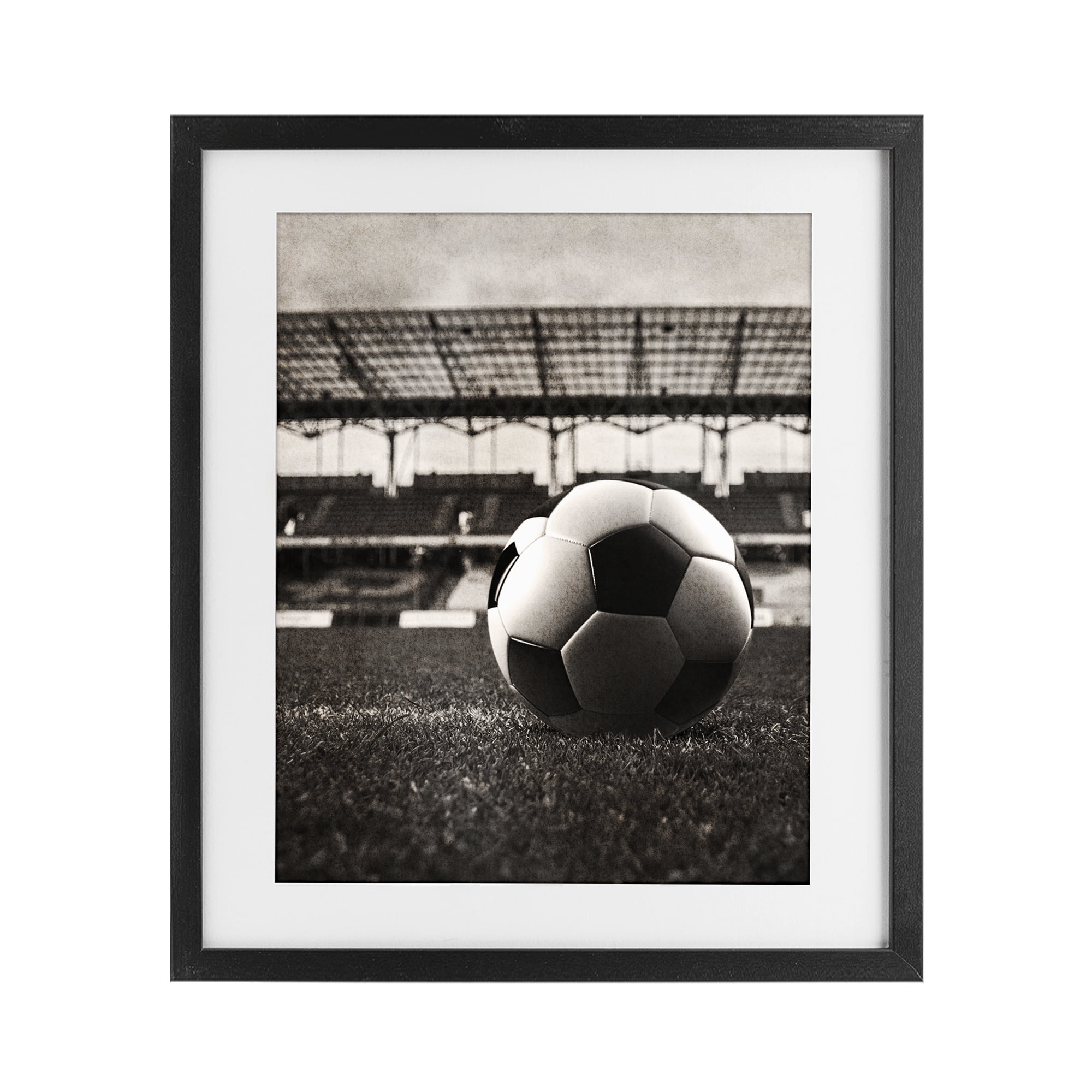 Stupell Industries Vintage Sports Soccer Black Framed Print Under Glass, design by Marcus Prime