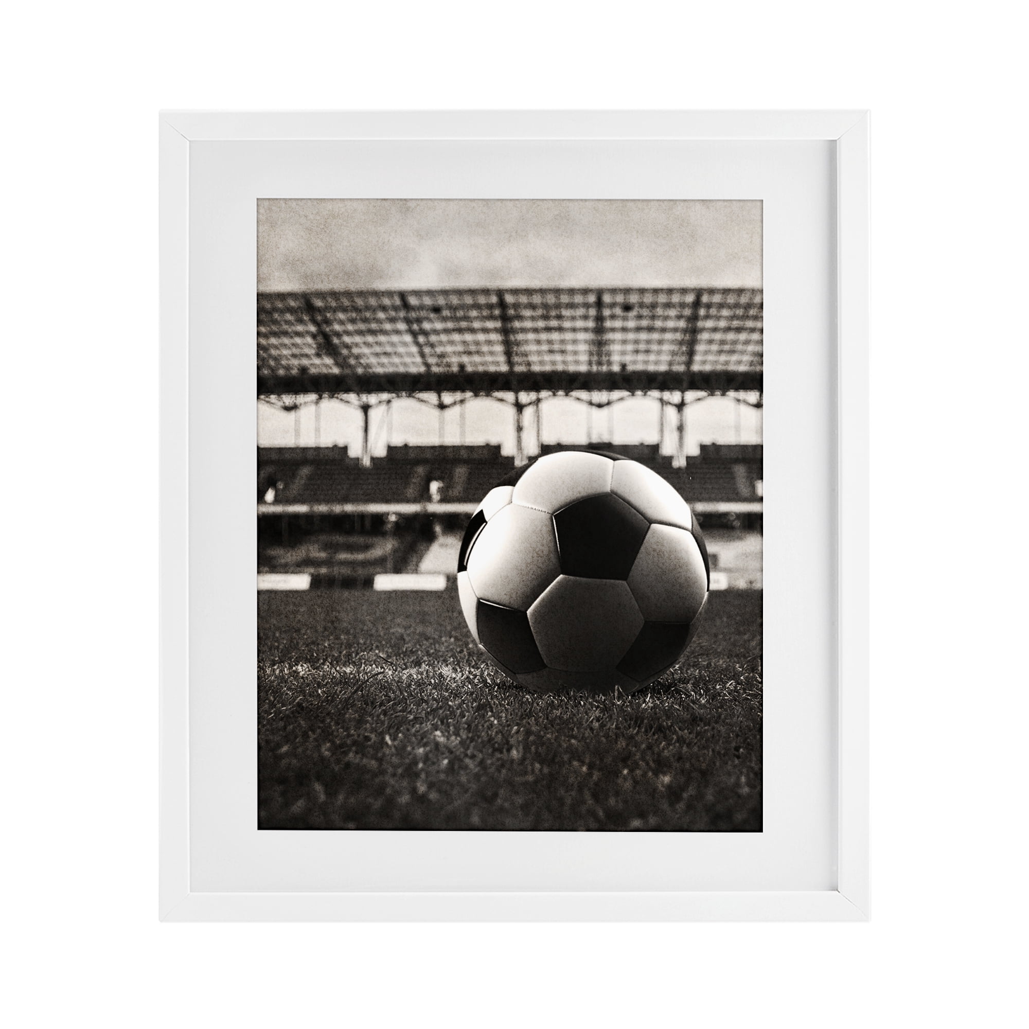 Stupell Industries Vintage Sports Soccer White Framed Print Under Glass, design by Marcus Prime