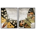 thumbnail image 1 of Stupell Industries Vintage Spotted butterflies Animals Painting Black Framed Art Print Wall Art, 11 x 14, Set of 2, 1 of 2