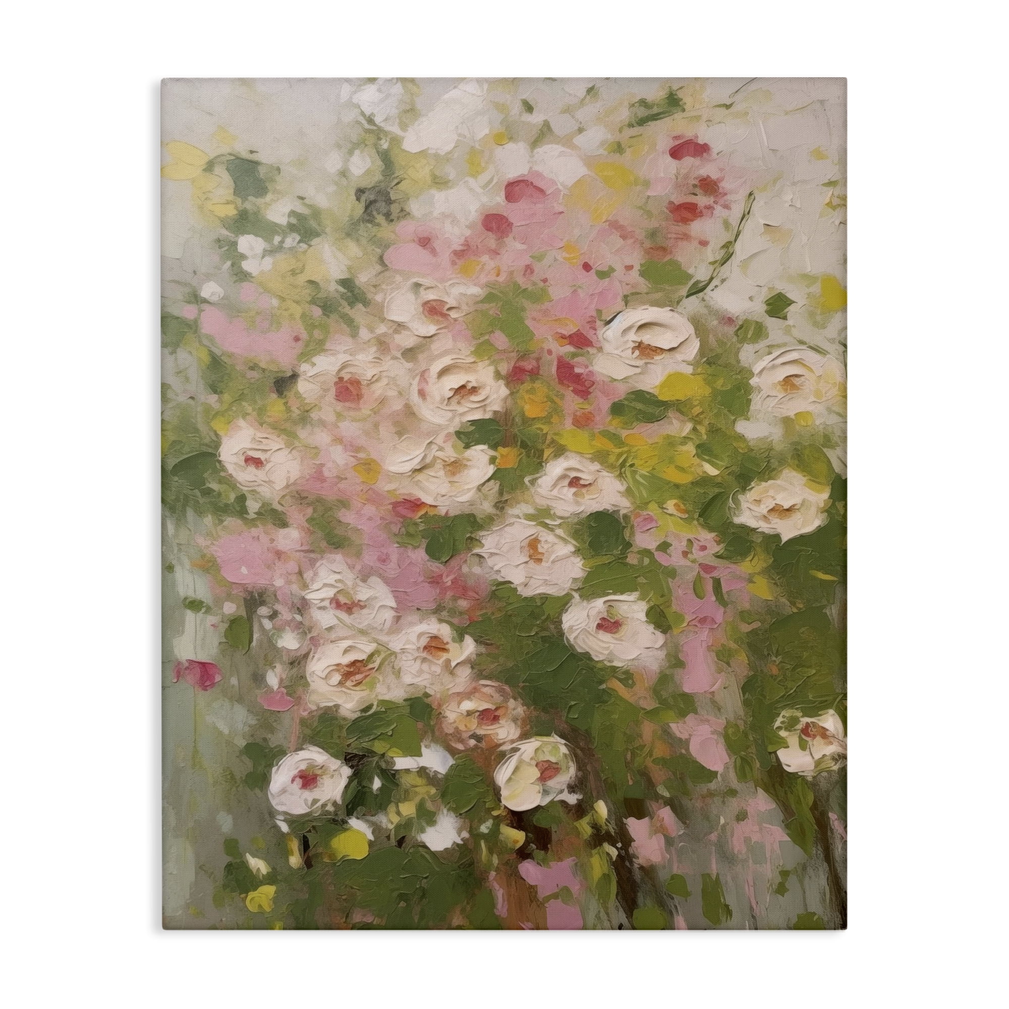 Stupell Industries Vintage Spring Floral Abstraction Plants & Flowers Painting Wrapped Canvas Art Print Wall Art, 36 x 48
