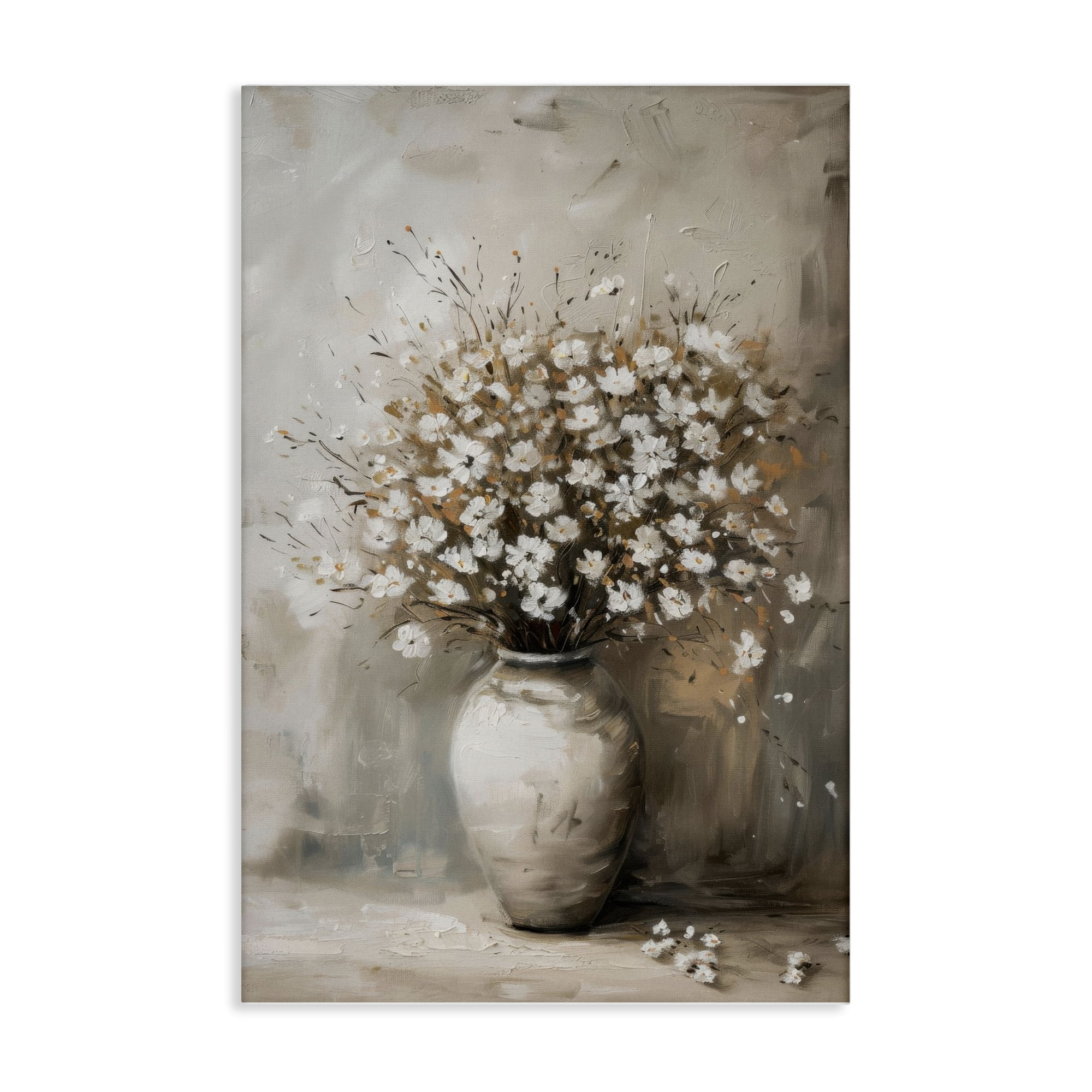 Stupell Industries Vintage Still Life Bouquet Plants & Flowers Painting Wrapped Canvas Art Print Wall Art, 20 x 30