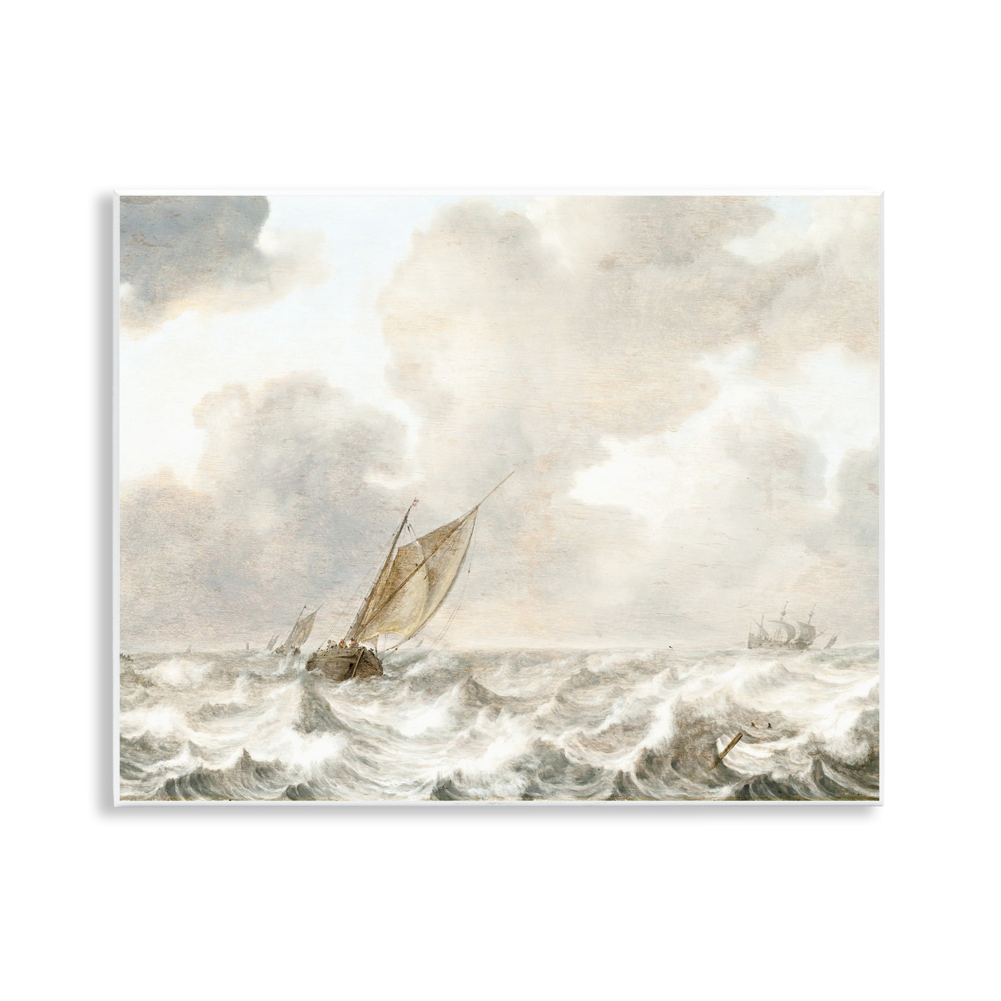Stupell Industries Vintage Stormy Seas Wall Plaque Art, design by Leah Straatsma