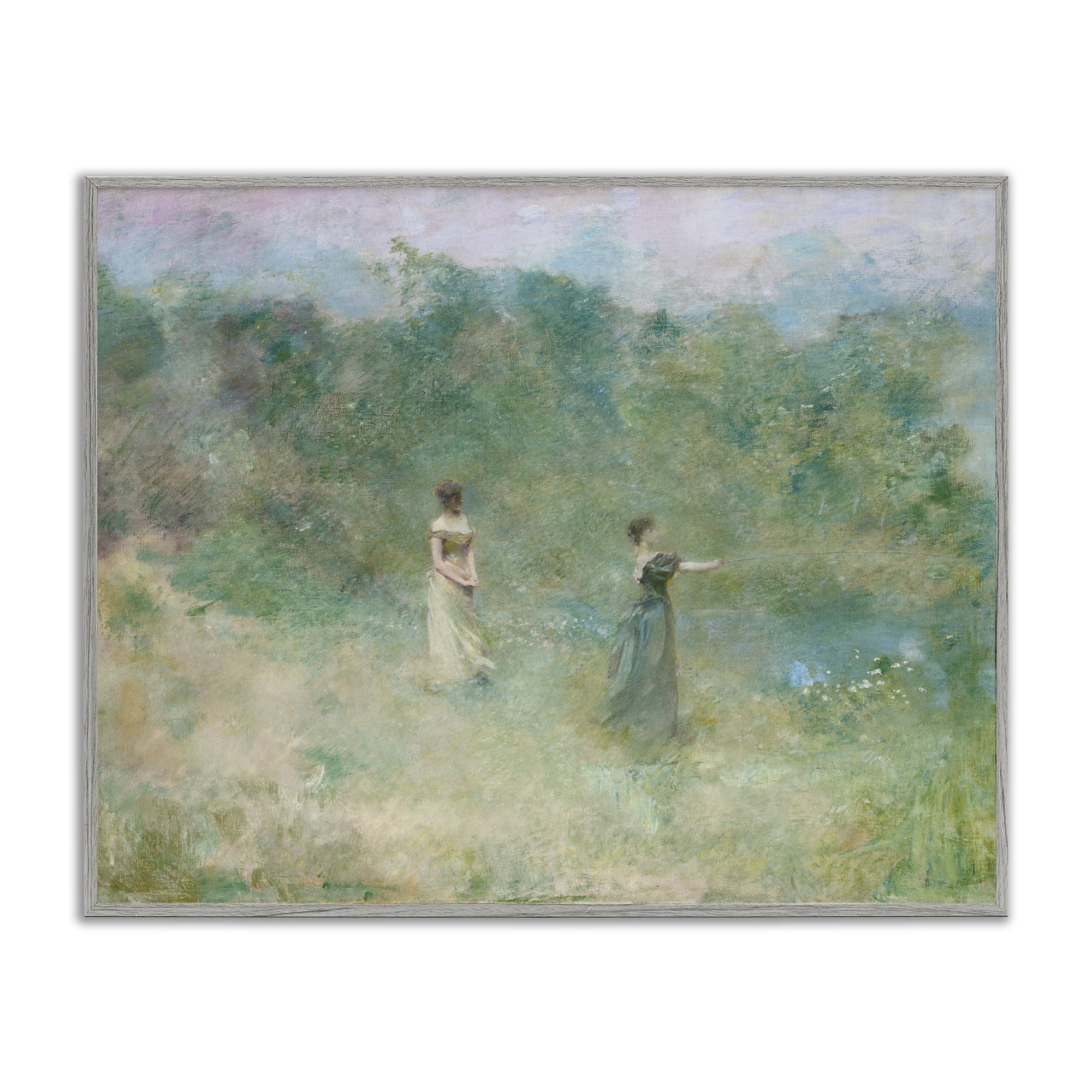 Stupell Industries Vintage Summer Fishing Ladies Gray Framed Giclee Art, design by Wild Apple Portfolio