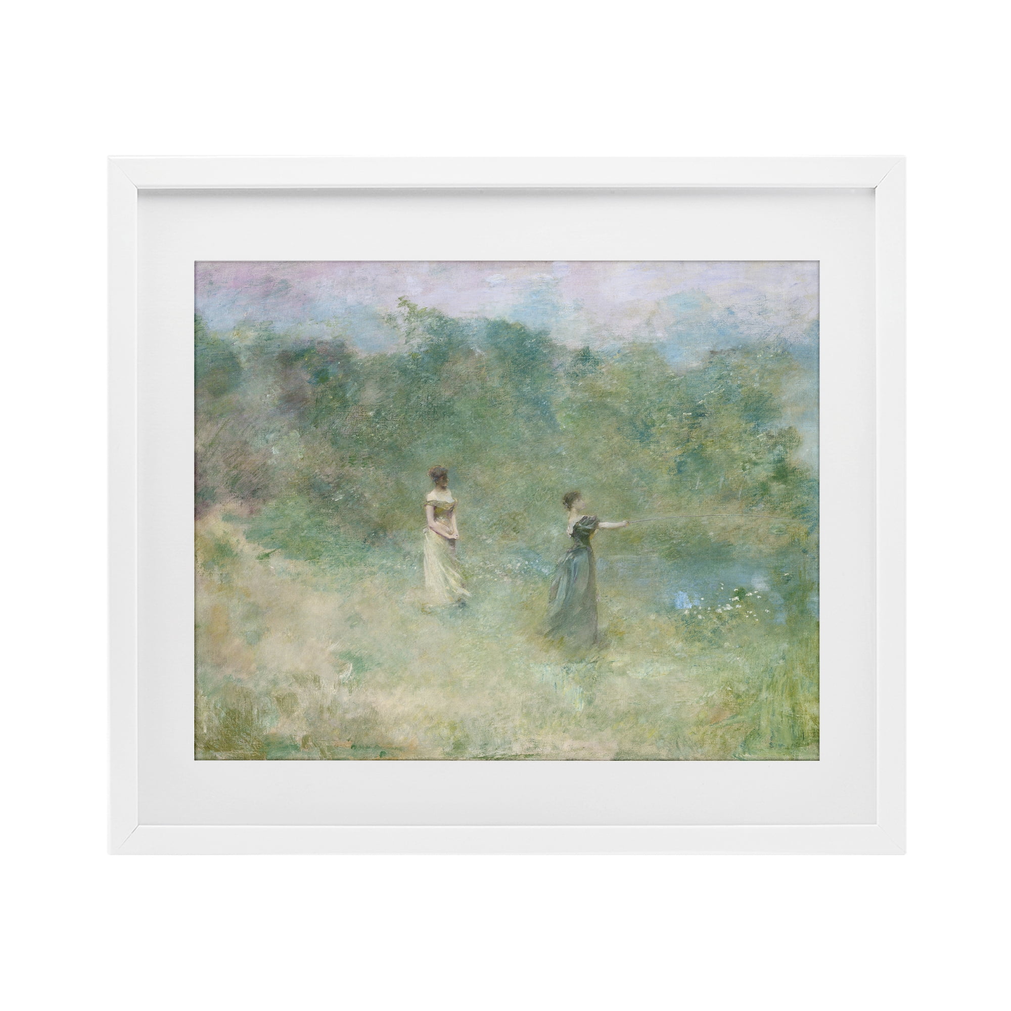 Stupell Industries Vintage Summer Fishing Ladies White Framed Print Under Glass, design by Wild Apple Portfolio