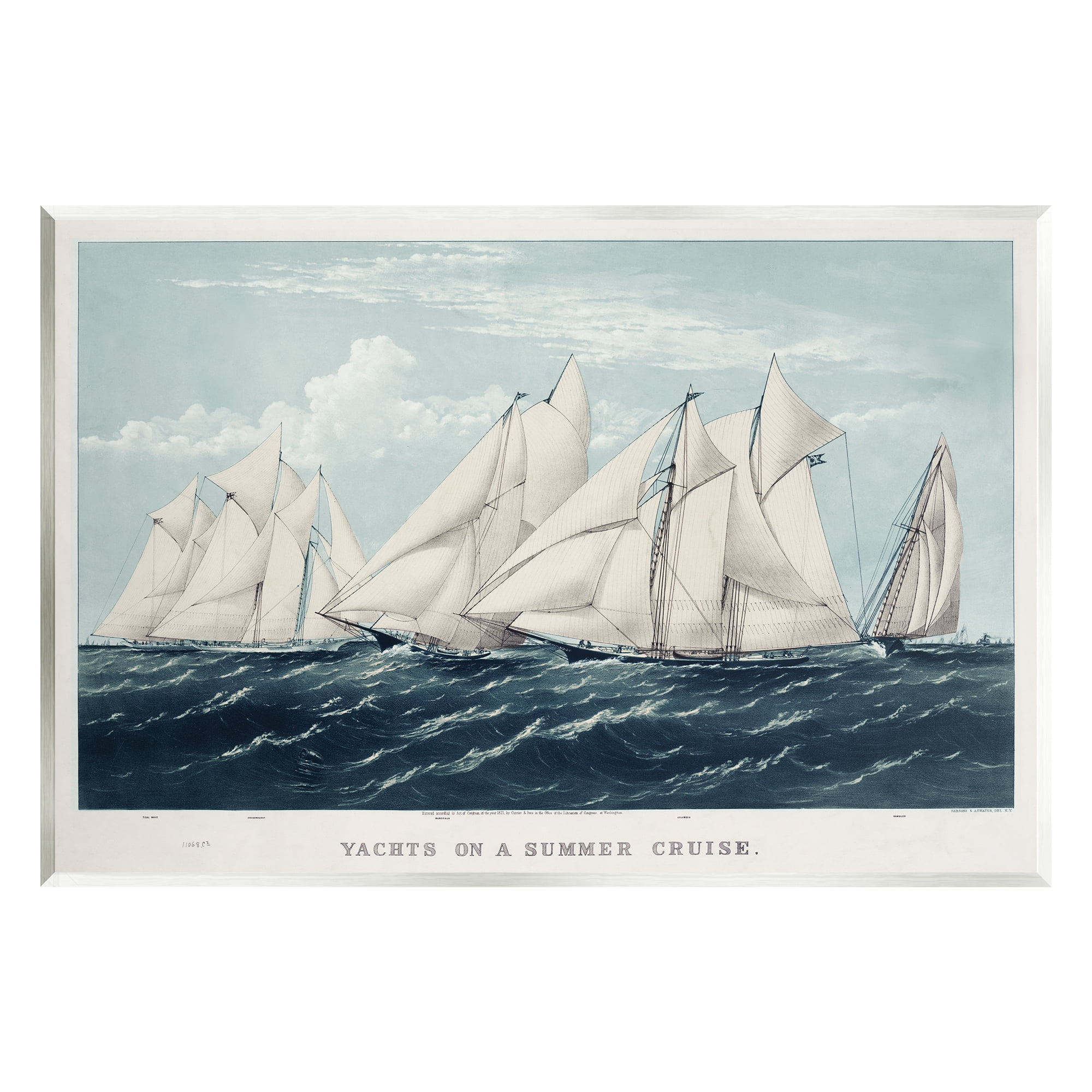 Stupell Industries Vintage Summertime Yachts Transportation Painting Unframed Art Print Wall Art, 19 x 13