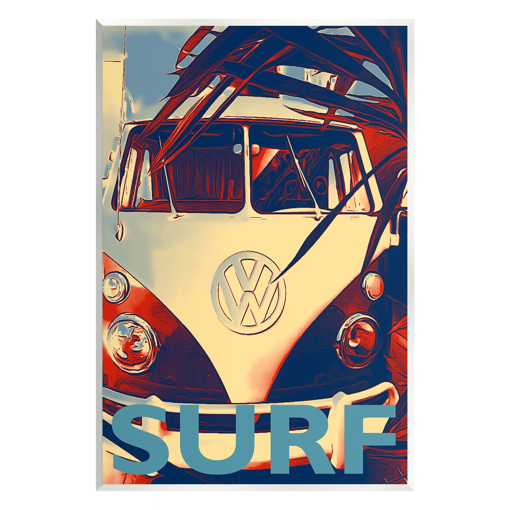 Stupell Industries Vintage Surf Van Transportation Painting Unframed Art Print Wall Art, 10 x 15