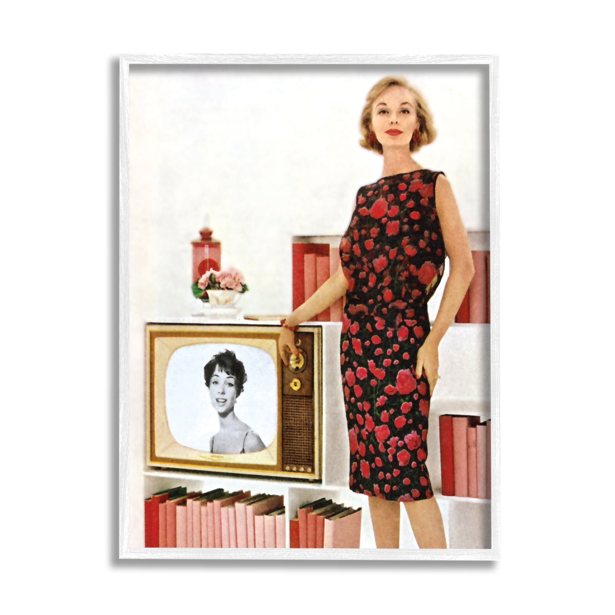 Stupell Industries Fashion Ladies Outfits Wall Art in Black Frame
