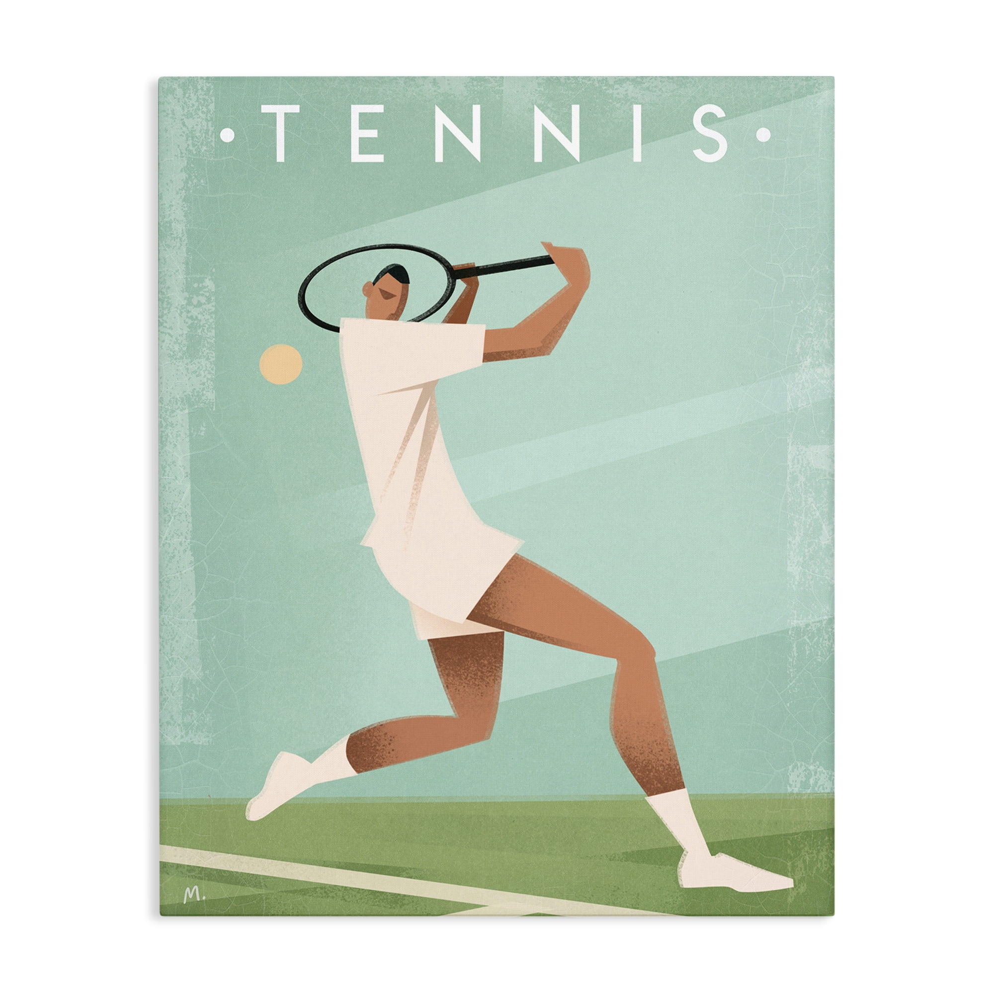 Stupell Industries Vintage Tennis Swing Canvas Wall Art, design by Martin Wickstrom