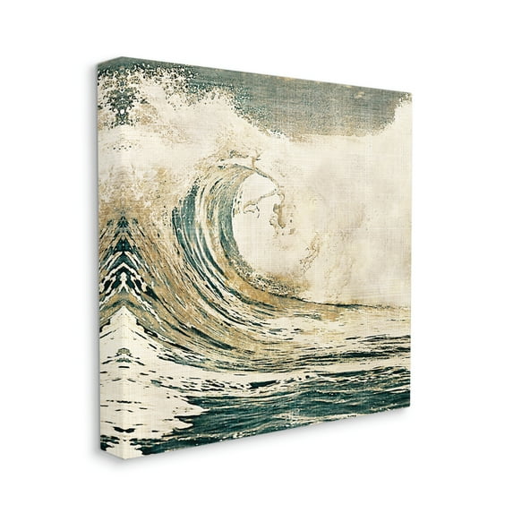 Stupell Industries Vintage Tidal Wave White Crest Nautical Water, 36 x 36, Designed by Heather Hayes