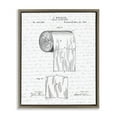Stupell Industries Vintage Toilet Paper Roll Patent Abstract Painting